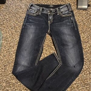 Silver suki mid straight denim jeans sz 30/32
